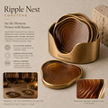 Aureatean™ Ripple Nest Sculptural Coaster Set