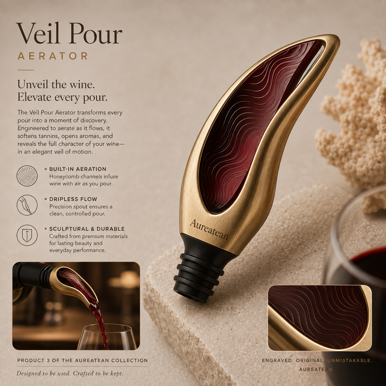 Aureatean™ Veil Pour Sculptural Wine Aerator